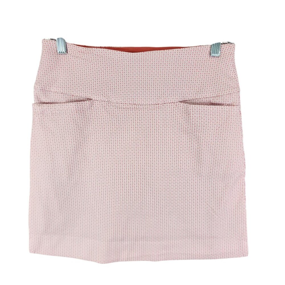 Womens S.C.& Co. Tummy Control Skort Orange & White Print Golf Tennis Size S